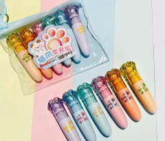 Mini resaltadores huellita gato x6 - Flop! tiendita de diseño