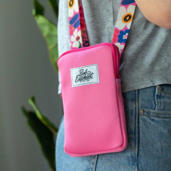 Bolsito porta celular liso fucsia - comprar online