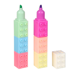 Set resaltadores encastrables lego bloques