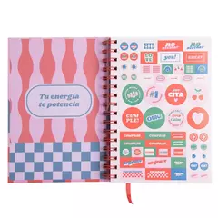 Agenda 2026 BIG LIFE semanal A5 cuadros rojo y fucsia arandano en internet