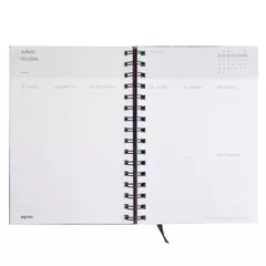 Agenda 2026 BIG LIFE semanal A5 negra floreros - tienda online