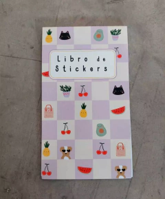 Librito de stickers cuadros rosa