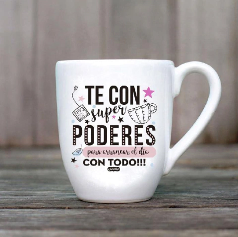 Taza te con superpoderes