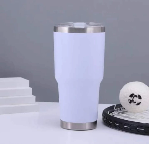 Vaso termico acero blanco