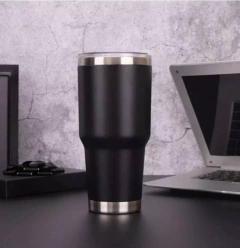 Vaso termico acero negro