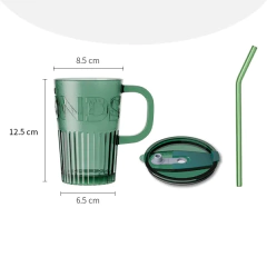 Vaso jarro vidrio con manija y sorbete - Flop! tiendita de diseño