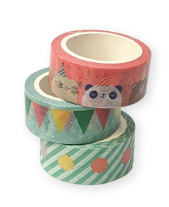 Set x3 cintas washi tape Ositos