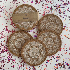 Posa vaso mandalas BLANCO