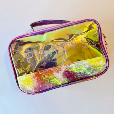 Neceser holo cuadrado ROSA