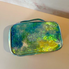 Neceser holo cuadrado CELESTE - comprar online