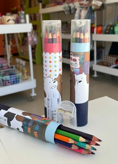 Set de 12 lapices en estuche tubo - comprar online
