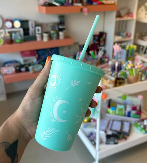 Vaso eco con sorbete universo