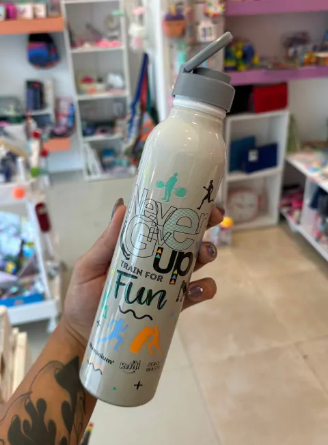 Botella aluminio never give up - comprar online
