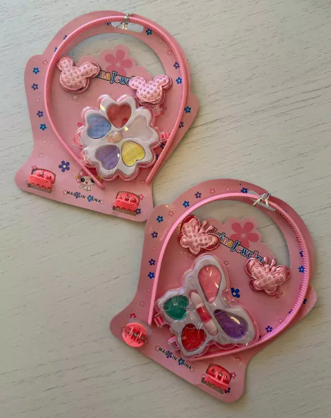 Set infantil vincha maquillaje