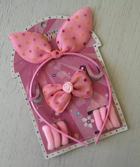 Set infantil vincha y colitas