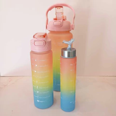 Set x3 botellas motivacional degrade rosa - comprar online