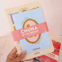 Set x2 libretas chuna argentina beige