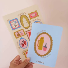 Set x2 libretas chuna argentina beige - comprar online