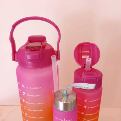 Set x3 botellas motivacional degrade fucsia - comprar online
