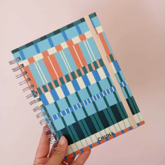 Cuaderno A5 chuna anillado positano rayas - comprar online