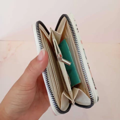 Billetera blanca con flores chica - Flop! tiendita de diseño