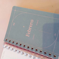 Agenda 2026 2 dias por pagina FW chica flores rosa y beige - tienda online