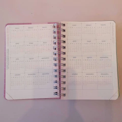 Agenda 2026 2 dias por pagina FW chica flores rosa y beige - comprar online