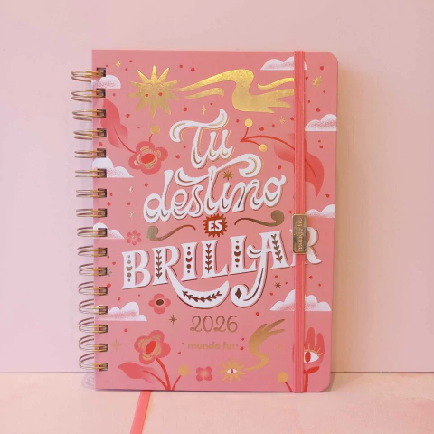 Agenda 2026 semanal FW tu destino es brillar - comprar online