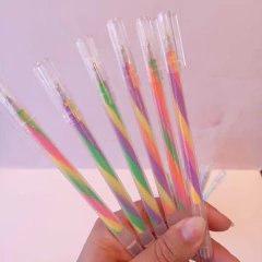 Lapicera tinta multicolor pastel y glitter - comprar online