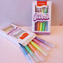 Set x6 marcadores con glitter Keyroad - comprar online