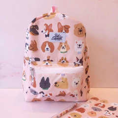 Mochila pink elephant rosa perritos