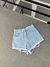 Juliet // Short deflecado celeste - comprar online
