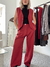 Astrid // Pantalón Sastrero Pinzas Bordo - comprar online
