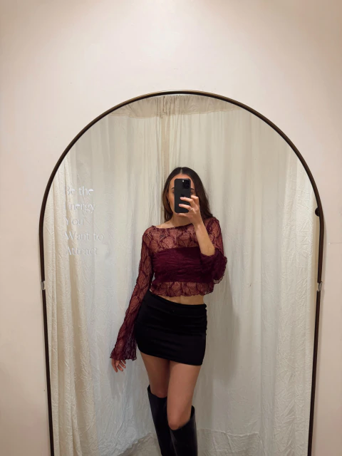 Renata // top + blusa encaje