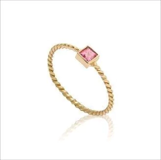 Anel torcidinho com pedra