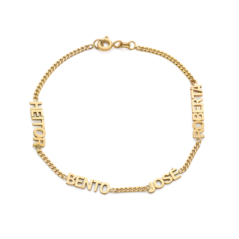 Pulseira Nomes Ouro