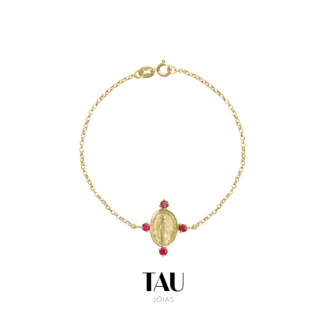 Pulseira nossa senhora das graças com pedras