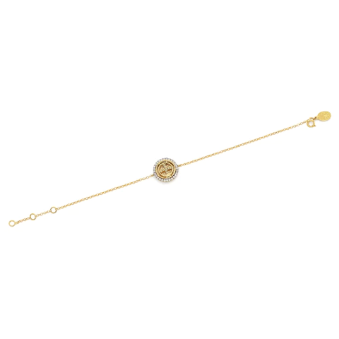 Pulseira São Bento Pequena com Diamantes