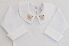 Body Bebê Gola e Punho Encantado Azul - comprar online