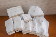 Enxoval de Bebê Personalizado 8 peças Inicial Poá