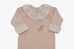 Macacão Saída Maternidade Bebê Coração Rosa - comprar online