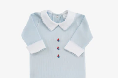 Macacão Saída Maternidade Bebê Barquinho Azul - comprar online