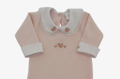 Macacão Saída Maternidade Bebê Rococó Rosa - comprar online