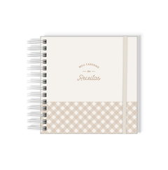 Caderno de Receitas - Capa Xadrez Nude