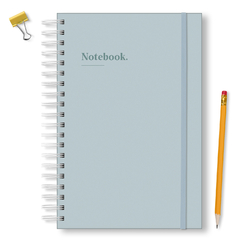Caderno Executivo Alta Gramatura Pautado / Milimetrado / Pontilhado 27x18cm Folhas 120g Azul