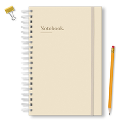 Caderno Executivo Alta Gramatura Pautado / Milimetrado / Pontilhado 27x18cm Folhas 120g Marfim