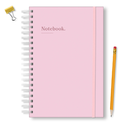 Caderno Executivo Alta Gramatura Pautado / Milimetrado / Pontilhado 27x18cm Folhas 120g Rosa