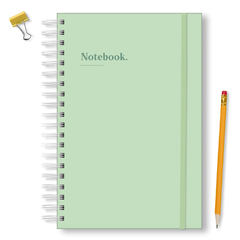 Caderno Executivo Alta Gramatura Pautado / Milimetrado / Pontilhado 27x18cm Folhas 120g Verde