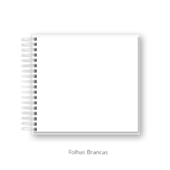 Imagem do SCRAPBOOK BRANCO 24X22CM CAPA LISA 30 FOLHAS