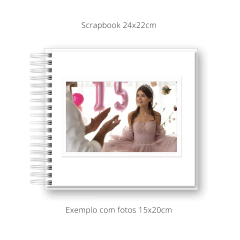 SCRAPBOOK MARFIM 24X22CM CAPA LISA 30 FOLHAS - Scrap Gráfica